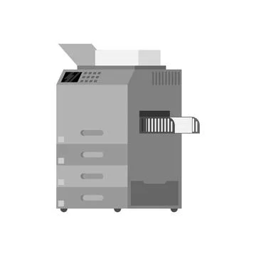 Copier isolated. Large copier office machine Stock Illustration