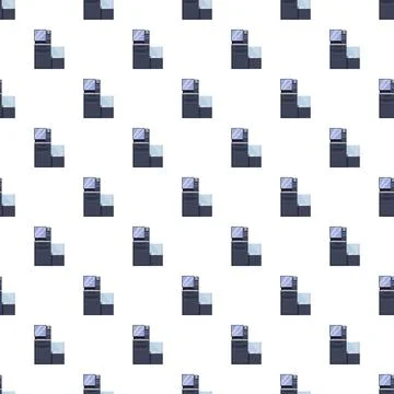 Copier office machine technology seamless repeating pattern イラスト素材