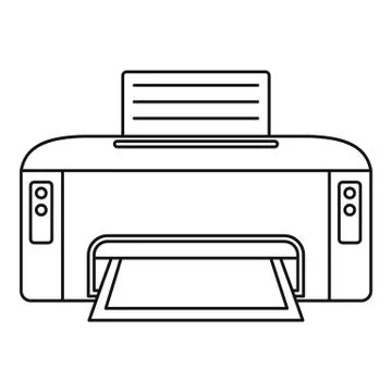 Copier printer icon, outline style Stock Illustration