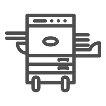 Copier printer line icon. Multifunction laser printer vector illustration Stock Illustration