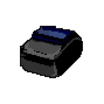 Copier printer paper game pixel art vector illustration Stock Illustration