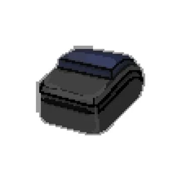 Copier printer paper pixel art vector illustration Illustrazione stock