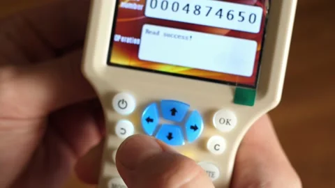 Copier programmer card keypad duplicator reader writer Frequency Programmer Stock Footage 142903149