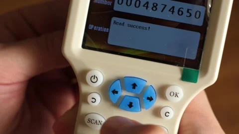 Copier programmer card keypad duplicator reader writer Frequency Programmer Stock Footage 142903164