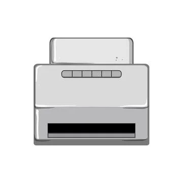 Copier scanner document cartoon vector illustration Illustrazione stock