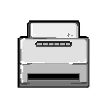 Copier scanner document pixel art vector illustration イラスト素材