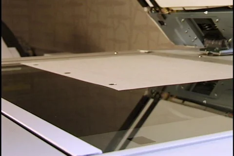 Copier Scanning Document 3 Stock Footage 297258