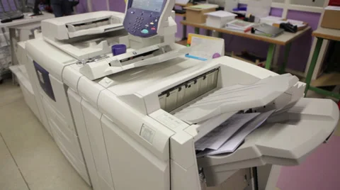 Copier in shop Stock Footage 39832808
