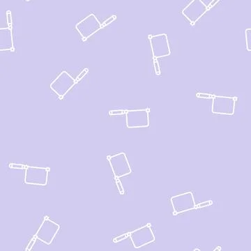 Coping saw carpenter tool line seamless pattern Stock Illustration