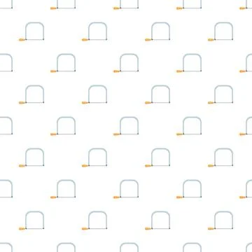 Coping saw tool seamless pattern on white background Stock Illustration