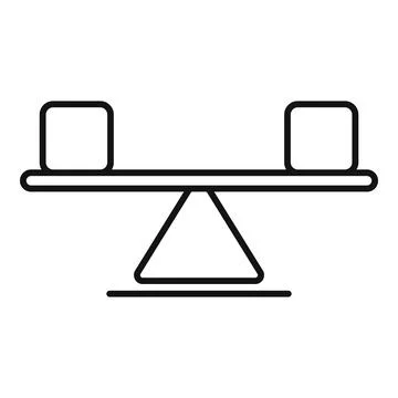 Coping skills balance icon outline vector. Work person task Illustrazione stock