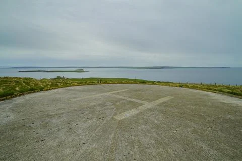 Copinsays Hellipad in Orkney Foto stock