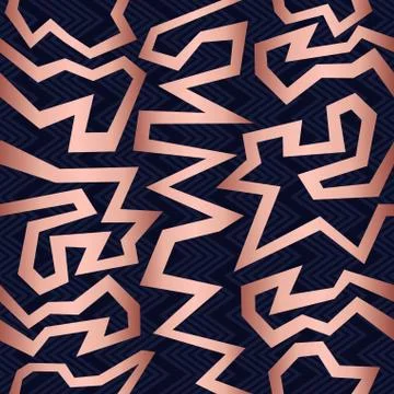Copper 80s retro seamless pattern background Illustrazione stock