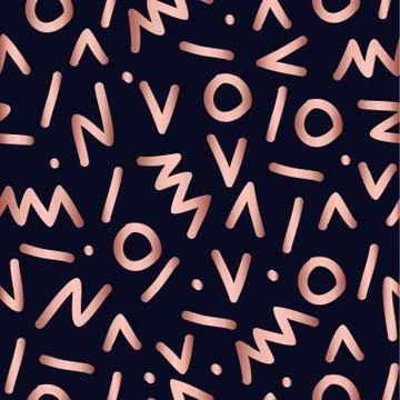 Copper 80s retro seamless pattern background Stock Illustration