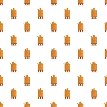 Copper alembic still producing alcohol seamless pattern Stock Illustration