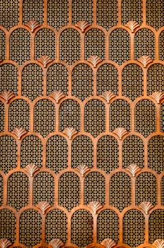 Copper art deco background 스톡 사진