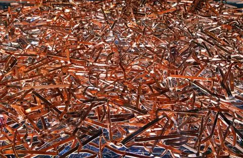 Copper brackets for industrial use Stock Photos