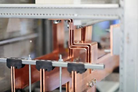 Copper busbar trunking system Stock Photos