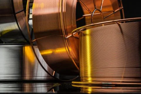 Copper cable factory Stock Photos