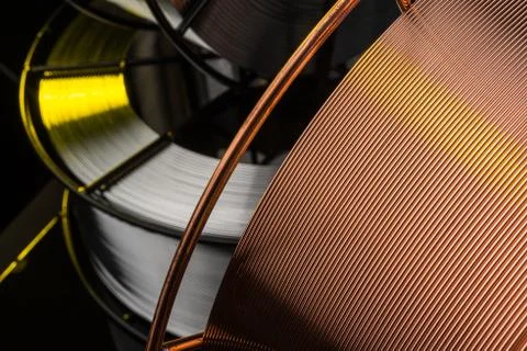 Copper cable factory Stock Photos