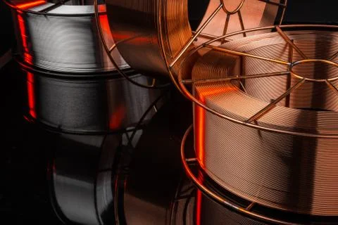 Copper cable factory Stock Photos