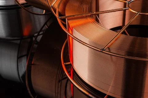 Copper cable factory Stock Photos