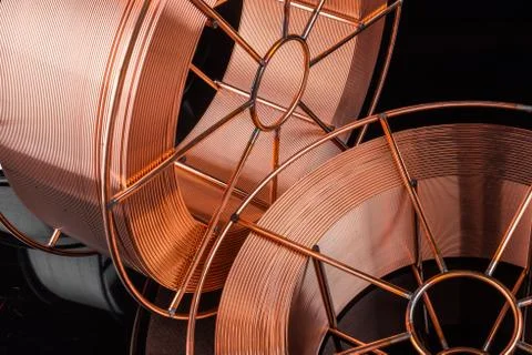 Copper cable factory Stock Photos
