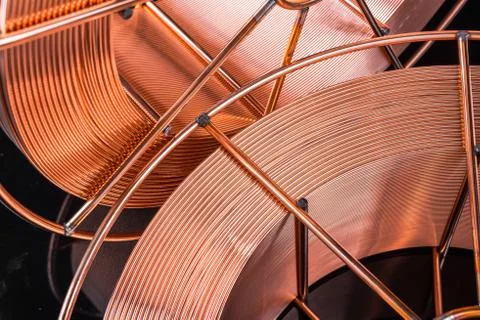 Copper cable factory Stock Photos