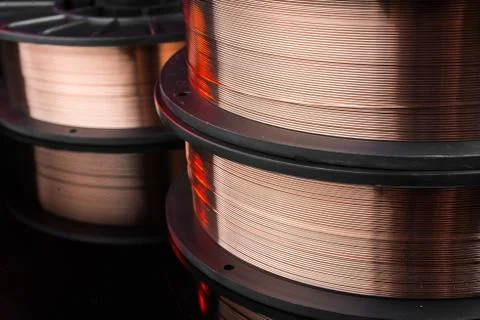 Copper cable factory Stock Photos