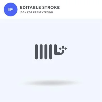 Copper Cable icon vector, filled flat sign, solid pictogram isolated on white Stock Illustration