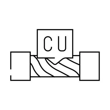 Copper cable line icon vector illustration Stock Illustration