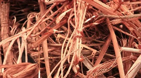 Copper cable recycling Stock Footage 11607898