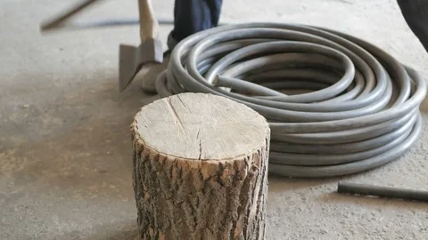 Copper cable recycling Stock Footage 80817068