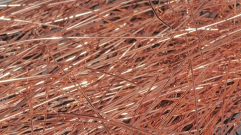 Copper cable recyclingcopper scrap for recycling Stock Footage 78613365