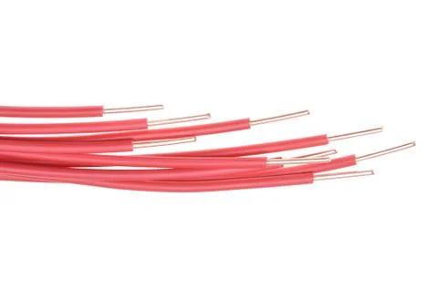 Copper cable used in electrical installations Stock Photos