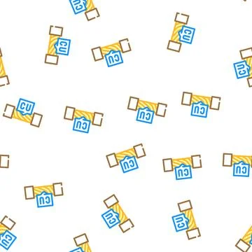 Copper cable vector seamless pattern Illustrazione stock