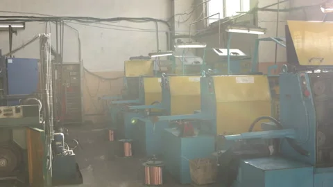 Copper cable, Wire twisting, Cable bundling Stock-Footage 234143578