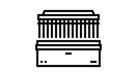 Copper cathodes produces line icon animation Video stock 326137880