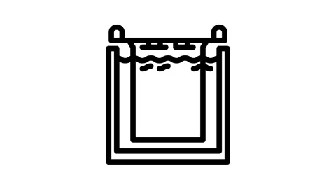 Copper cathodes produces line icon animation Video stock 326765354