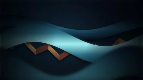 Copper chevron peaks and flowing ribbons drift in a seamless loop Stock Footage 341070617