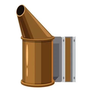 Copper chimney extractor removing smoke from building Ilustración de archivo