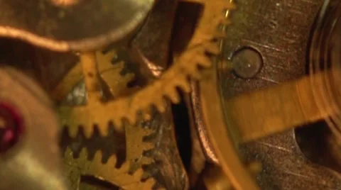 Copper clockwork Stock Footage 64266715