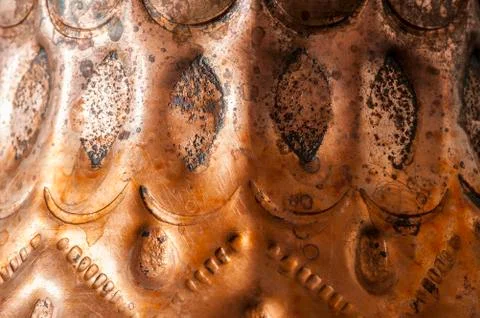 Copper coffe cup macro close up Stock Photos