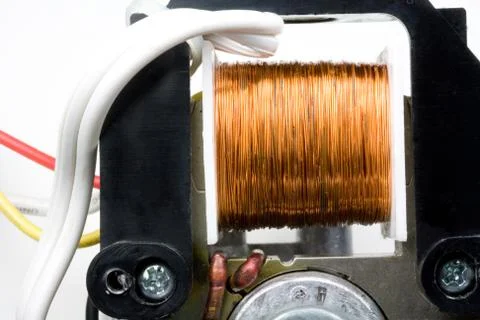 Copper Coil found Inside Electric Motor Stock Photos
