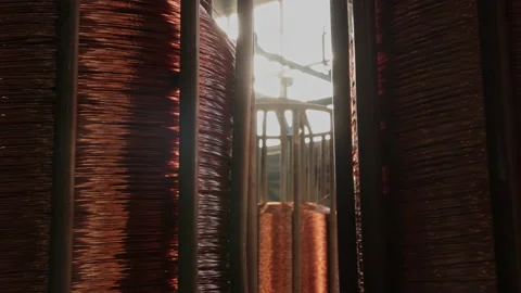 Copper coils, Coil transportation, Plant... Stock Video Pond5