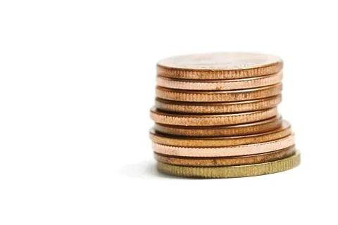 Copper coins group Stock Photos