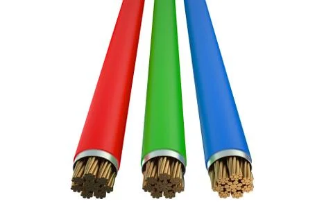 Copper colored wires Stock Illustration