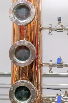 Copper Column Distillery Stock Photos