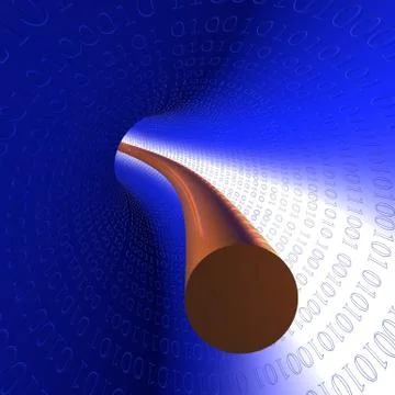 Copper conductor inside the digital cable Stock Illustration