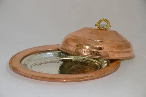 Copper Dinner Plate Stock Photos